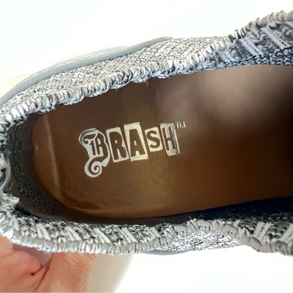Brash Elisha Sock Knit Fashion No Tie Slip-on Gray Skater Sneaker Shoe Size 9.5 - Picture 6 of 10